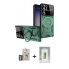 MARSİLYAN™- Galaxy S25 Ultra Kılıf Kıvılcım Modern Serisi - Şeffaf Polymer Nano Ekran Koruyucu + Bilvis Titan Kamera Lens - GS