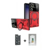 MARSİLYAN™- Galaxy S25 Ultra Kılıf Kıvılcım Modern Serisi - Şeffaf Polymer Nano Ekran Koruyucu + Bilvis Titan Kamera Lens - LT