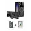 MARSİLYAN™- Galaxy S25 Ultra Kılıf Kıvılcım Modern Serisi - Şeffaf Polymer Nano Ekran Koruyucu + Bilvis Titan Kamera Lens - LT