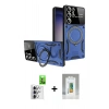 MARSİLYAN™- Galaxy S25 Ultra Kılıf Kıvılcım Modern Serisi - Şeffaf Polymer Nano Ekran Koruyucu + Raze Metal Kamera Lens - GS