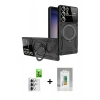 MARSİLYAN™- Galaxy S25 Ultra Kılıf Kıvılcım Modern Serisi - Şeffaf Polymer Nano Ekran Koruyucu + Raze Metal Kamera Lens - GS