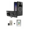 MARSİLYAN™- Galaxy S25 Ultra Kılıf Kıvılcım Modern Serisi - Şeffaf Polymer Nano Ekran Koruyucu + Bilvis Titan Kamera Lens - SH
