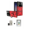 MARSİLYAN™- Galaxy S25 Ultra Kılıf Kıvılcım Modern Serisi - Şeffaf Polymer Nano Ekran Koruyucu + Bilvis Titan Kamera Lens - SH