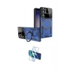 MARSİLYAN™- Galaxy S25 Ultra Kılıf Kıvılcım Modern Serisi - Siyah 3D Antistatik Cam Ekran Koruyucu