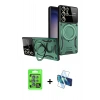 MARSİLYAN™- Galaxy S25 Ultra Kılıf Kıvılcım Modern Serisi - Siyah 3D Antistatik Cam Ekran Koruyucu + Raze Metal Kamera Lens - MI