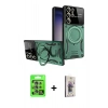 MARSİLYAN™- Galaxy S25 Ultra Kılıf Kıvılcım Modern Serisi - Siyah Bilvis 3D Cam Ekran Koruyucu + Raze Metal Kamera Lens - NLGY