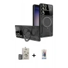 MARSİLYAN™- Galaxy S25 Ultra Kılıf Kıvılcım Modern Serisi - Siyah Joko Magic 5D Cam + Bilvis Titan Kamera Lens - GS