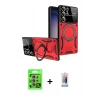 MARSİLYAN™- Galaxy S25 Ultra Kılıf Kıvılcım Modern Serisi - Siyah Joko Magic 5D Cam + Raze Metal Kamera Lens - NLGY