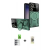 MARSİLYAN™- Galaxy S25 Ultra Kılıf Kıvılcım Modern Serisi - Siyah Joko Magic 5D Hayalet Cam + Raze Metal Kamera Lens - GS