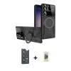 MARSİLYAN™- Galaxy S25 Ultra Kılıf Kıvılcım Modern Serisi - Siyah Joko Magic 5D Hayalet Cam + Bilvis Titan Kamera Lens - LT