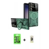 MARSİLYAN™- Galaxy S25 Ultra Kılıf Kıvılcım Modern Serisi - Siyah Joko Magic 5D Hayalet Cam + Raze Metal Kamera Lens - MI
