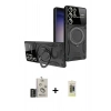 MARSİLYAN™- Galaxy S25 Ultra Kılıf Kıvılcım Modern Serisi - Siyah Joko Magic 5D Hayalet Cam + Bilvis Titan Kamera Lens - SH