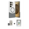 MARSİLYAN™- Galaxy S25 Ultra Kılıf Kozmos Form Özel Seri - Şeffaf Polymer Nano Ekran Koruyucu + Bilvis Titan Kamera Lens - GS