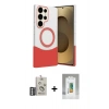 MARSİLYAN™- Galaxy S25 Ultra Kılıf Kozmos Form Özel Seri - Şeffaf Polymer Nano Ekran Koruyucu + Bilvis Titan Kamera Lens - GS