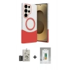 MARSİLYAN™- Galaxy S25 Ultra Kılıf Kozmos Form Özel Seri - Şeffaf Polymer Nano Ekran Koruyucu + Bilvis Titan Kamera Lens - TNGI