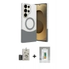 MARSİLYAN™- Galaxy S25 Ultra Kılıf Kozmos Form Özel Seri - Şeffaf Polymer Nano Ekran Koruyucu + Bilvis Titan Kamera Lens - TNGI