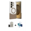 MARSİLYAN™- Galaxy S25 Ultra Kılıf Kozmos Form Özel Seri - Siyah 3D Antistatik Seramik Nano Ekran Koruyucu + Bilvis Titan Kamera Lens - TNGI