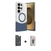 MARSİLYAN™- Galaxy S25 Ultra Kılıf Kozmos Form Özel Seri - Siyah Bilvis 3D Cam Ekran Koruyucu + Bilvis Titan Kamera Lens - LT