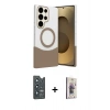 MARSİLYAN™- Galaxy S25 Ultra Kılıf Kozmos Form Özel Seri - Siyah Bilvis 3D Cam Ekran Koruyucu + Bilvis Titan Kamera Lens - LT