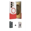 MARSİLYAN™- Galaxy S25 Ultra Kılıf Kozmos Form Özel Seri - Siyah Bilvis 3D Cam Ekran Koruyucu + Bilvis Titan Kamera Lens - LT