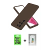 MARSİLYAN™- Galaxy S25 Ultra Kılıf Kozmos Yansıma Özel Seri - Şeffaf Polymer Nano Ekran Koruyucu + Raze Metal Kamera Lens - MI