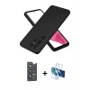 MARSİLYAN™- Galaxy S25 Ultra Kılıf Kozmos Yansıma Özel Seri - Siyah 3D Antistatik Seramik Nano Ekran Koruyucu + Bilvis Titan Kamera Lens - LT