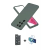 MARSİLYAN™- Galaxy S25 Ultra Kılıf Kozmos Yansıma Özel Seri - Siyah 3D Antistatik Seramik Nano Ekran Koruyucu + Bilvis Titan Kamera Lens - LT