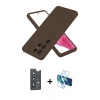 MARSİLYAN™- Galaxy S25 Ultra Kılıf Kozmos Yansıma Özel Seri - Siyah 3D Antistatik Seramik Nano Ekran Koruyucu + Bilvis Titan Kamera Lens - LT