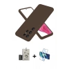 MARSİLYAN™- Galaxy S25 Ultra Kılıf Kozmos Yansıma Özel Seri - Siyah 3D Antistatik Seramik Nano Ekran Koruyucu + Bilvis Titan Kamera Lens - TNGI