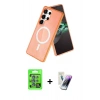 MARSİLYAN™- Galaxy S25 Ultra Kılıf Nova Asil Prime - Şeffaf Pasifik Cam Ekran Koruyucu + Raze Metal Kamera Lens - MI