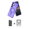 MARSİLYAN™- Galaxy S25 Ultra Kılıf Nova Asil Prime - Şeffaf Polymer Nano Ekran Koruyucu + Bilvis Titan Kamera Lens - LT