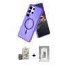 MARSİLYAN™- Galaxy S25 Ultra Kılıf Nova Asil Prime - Şeffaf Polymer Nano Ekran Koruyucu + Bilvis Titan Kamera Lens - GS