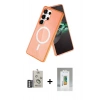 MARSİLYAN™- Galaxy S25 Ultra Kılıf Nova Asil Prime - Şeffaf Polymer Nano Ekran Koruyucu + Bilvis Titan Kamera Lens - GS
