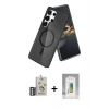 MARSİLYAN™- Galaxy S25 Ultra Kılıf Nova Asil Prime - Şeffaf Polymer Nano Ekran Koruyucu + Bilvis Titan Kamera Lens - GS