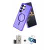 MARSİLYAN™- Galaxy S25 Ultra Kılıf Nova Asil Prime - Siyah 3D Antistatik Seramik Nano Ekran Koruyucu + Bilvis Titan Kamera Lens - TNGI