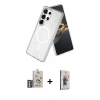 MARSİLYAN™- Galaxy S25 Ultra Kılıf Nova Asil Prime - Siyah Bilvis 3D Cam Ekran Koruyucu + Bilvis Titan Kamera Lens - GS