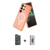 MARSİLYAN™- Galaxy S25 Ultra Kılıf Nova Asil Prime - Siyah Bilvis 3D Cam Ekran Koruyucu + Bilvis Titan Kamera Lens - LT