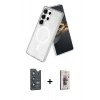 MARSİLYAN™- Galaxy S25 Ultra Kılıf Nova Asil Prime - Siyah Bilvis 3D Cam Ekran Koruyucu + Bilvis Titan Kamera Lens - LT