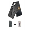MARSİLYAN™- Galaxy S25 Ultra Kılıf Nova Asil Prime - Siyah Bilvis 3D Cam Ekran Koruyucu + Bilvis Titan Kamera Lens - LT