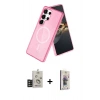 MARSİLYAN™- Galaxy S25 Ultra Kılıf Nova Asil Prime - Siyah Bilvis 3D Cam Ekran Koruyucu + Bilvis Titan Kamera Lens - TNGI
