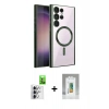MARSİLYAN™- Galaxy S25 Ultra Kılıf Nova Işık Özel Seri - Şeffaf Polymer Nano Ekran Koruyucu + Raze Metal Kamera Lens - GS