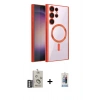 MARSİLYAN™- Galaxy S25 Ultra Kılıf Nova Işık Özel Seri - Siyah Joko Magic 5D Cam + Bilvis Titan Kamera Lens - GS