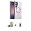 MARSİLYAN™- Galaxy S25 Ultra Kılıf Nova Işık Özel Seri - Siyah Joko Magic 5D Cam + Bilvis Titan Kamera Lens - GS