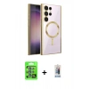 MARSİLYAN™- Galaxy S25 Ultra Kılıf Nova Işık Özel Seri - Siyah Joko Magic 5D Cam + Raze Metal Kamera Lens - MI