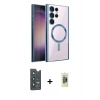 MARSİLYAN™- Galaxy S25 Ultra Kılıf Nova Işık Özel Seri - Siyah Joko Magic 5D Hayalet Cam + Bilvis Titan Kamera Lens - LT