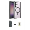 MARSİLYAN™- Galaxy S25 Ultra Kılıf Nova Işık Özel Seri - Siyah Joko Magic 5D Hayalet Cam + Bilvis Titan Kamera Lens - LT