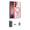 MARSİLYAN™- Galaxy S25 Ultra Kılıf Nova Işık Özel Seri - Siyah Joko Magic 5D Hayalet Cam + Bilvis Titan Kamera Lens - LT