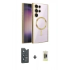 MARSİLYAN™- Galaxy S25 Ultra Kılıf Nova Işık Özel Seri - Siyah Joko Magic 5D Hayalet Cam + Bilvis Titan Kamera Lens - LT