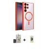 MARSİLYAN™- Galaxy S25 Ultra Kılıf Nova Işık Özel Seri - Siyah Joko Magic 5D Hayalet Cam + Bilvis Titan Kamera Lens - SH