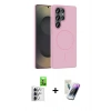 MARSİLYAN™- Galaxy S25 Ultra Kılıf Siluet Doku Özel Seri - Şeffaf Pasifik Cam Ekran Koruyucu + Raze Metal Kamera Lens - GS